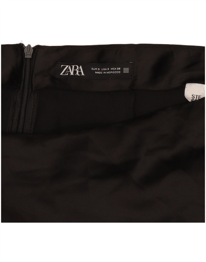 Zara Femme Jupe Midi Petit W26 Noir