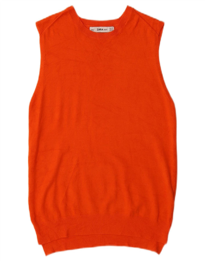 Zara Débardeur pour femme UK 12 Orange moyen