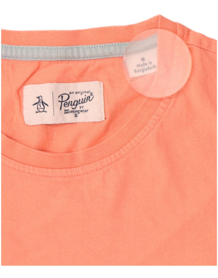 Penguin T-Shirt Homme Rose Moyen Coton