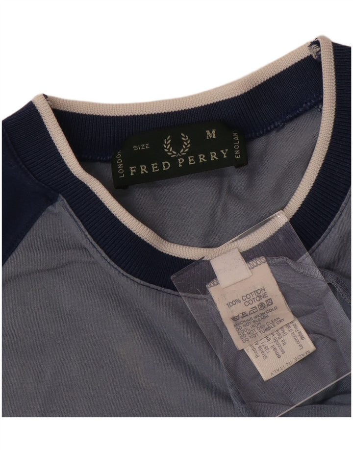 FRED PERRY Tee-Shirt Graphique Homme Bleu Moyen Colourblock