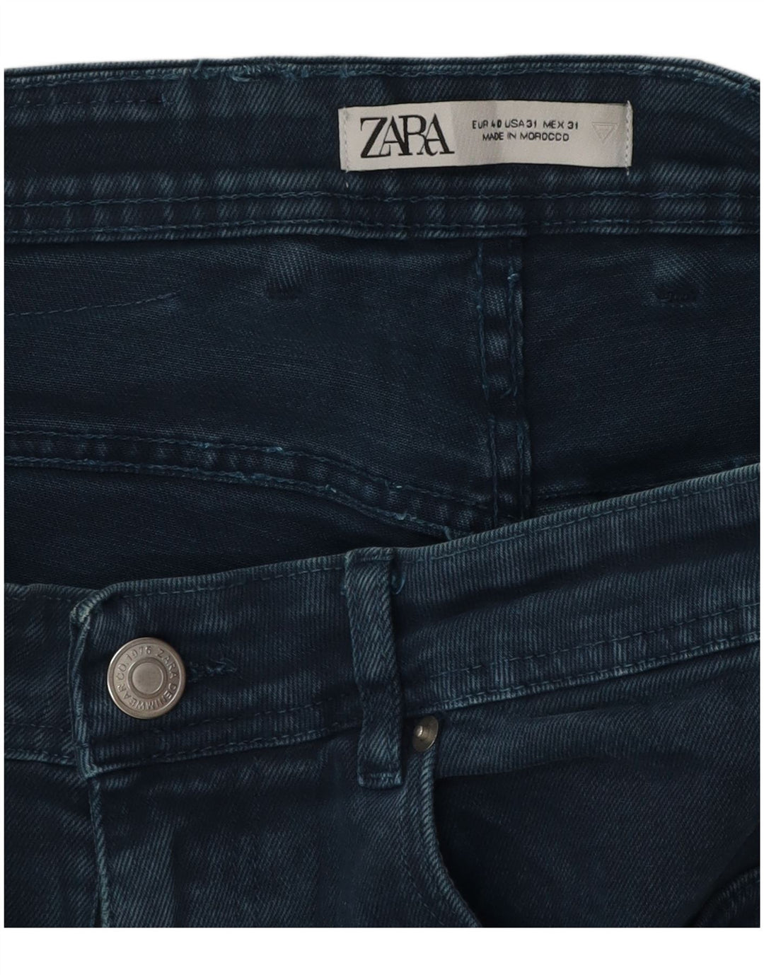 Zara Short en jean pour homme EU 40 Medium W31 Bleu marine Coton