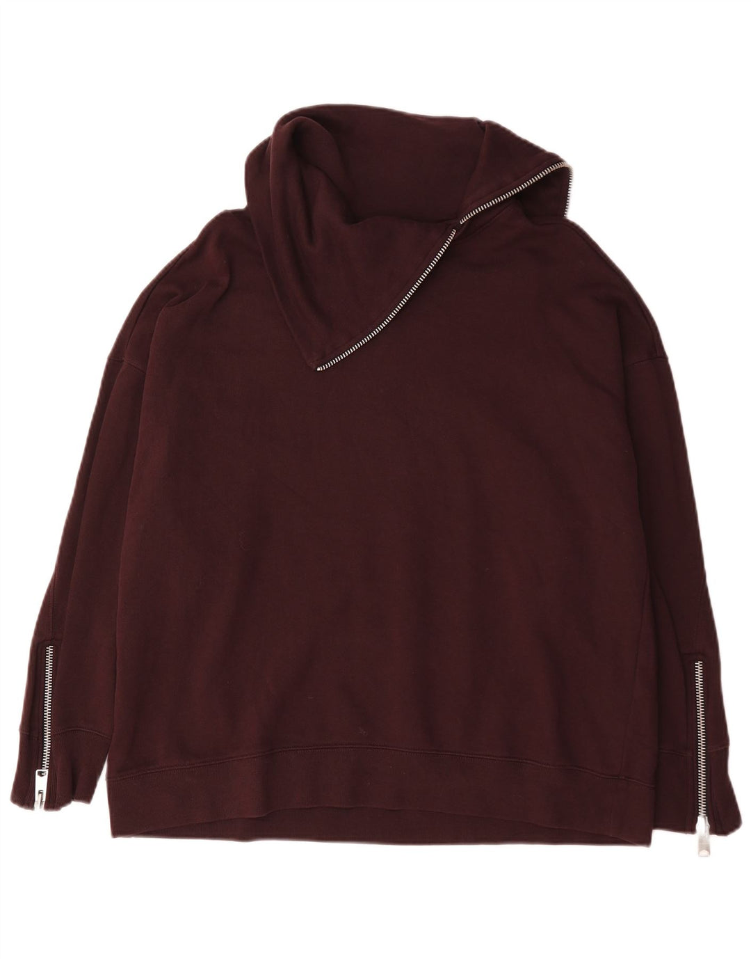 All Saints Pull-over surdimensionné pour femme UK 14 Bordeaux moyen