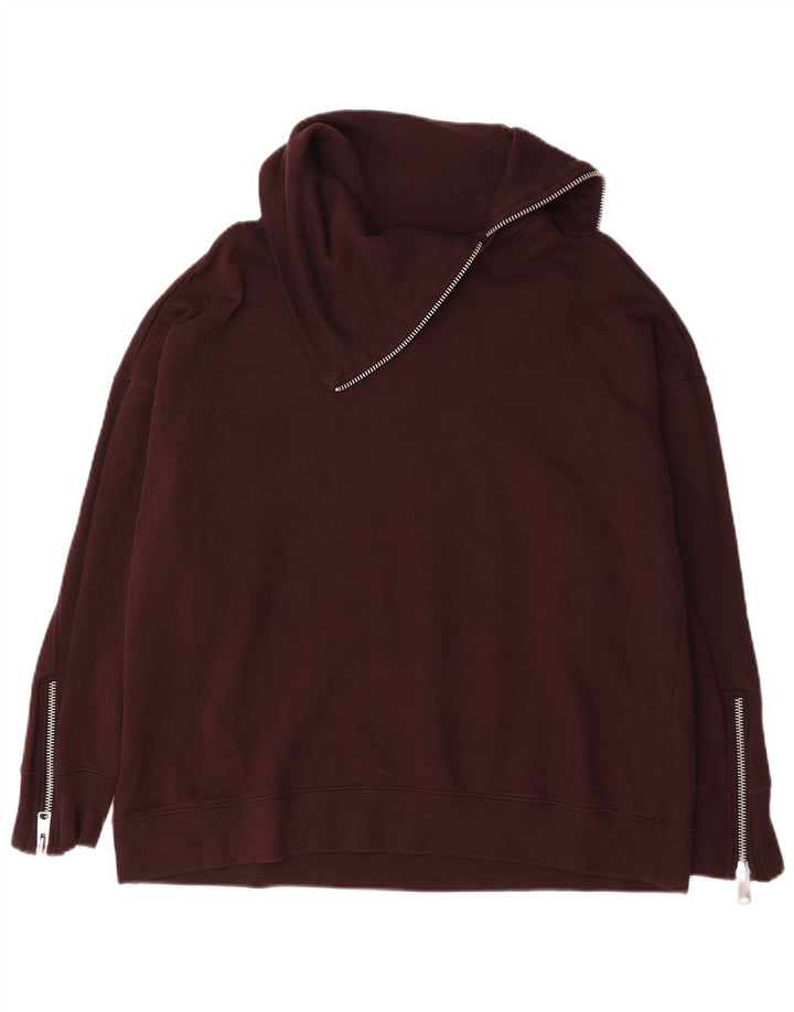 All Saints Pull-over surdimensionné pour femme UK 14 Bordeaux moyen