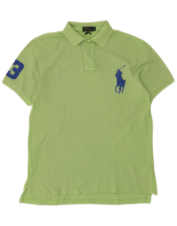 Polo Ralph Lauren Chemise slim graphique pour hommes en coton vert moyen