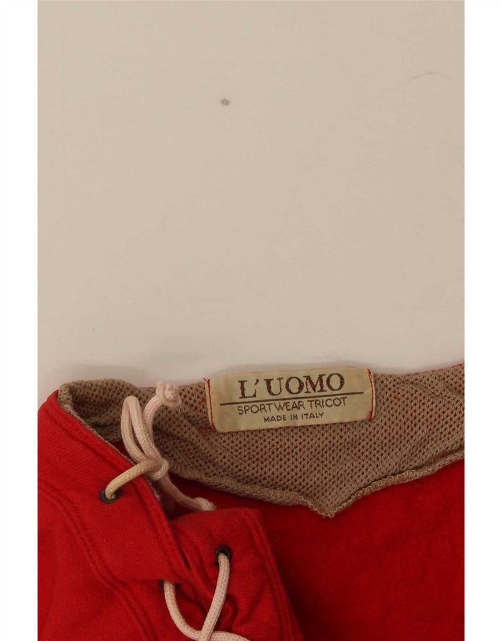L'Uomo Sweat-shirt court pour femme UK 46 Large Rouge Colorblock