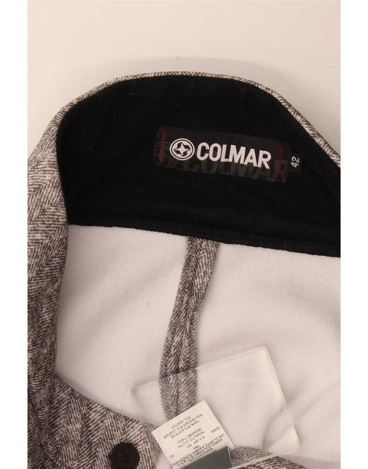 Colmar Pantalon décontracté étrier pour femme IT 42 Medium W30 L30 Gris à chevrons
