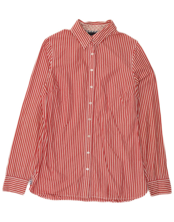Tommy Hilfiger Chemise Femme US 10 Grand Coton à Rayures Rouges