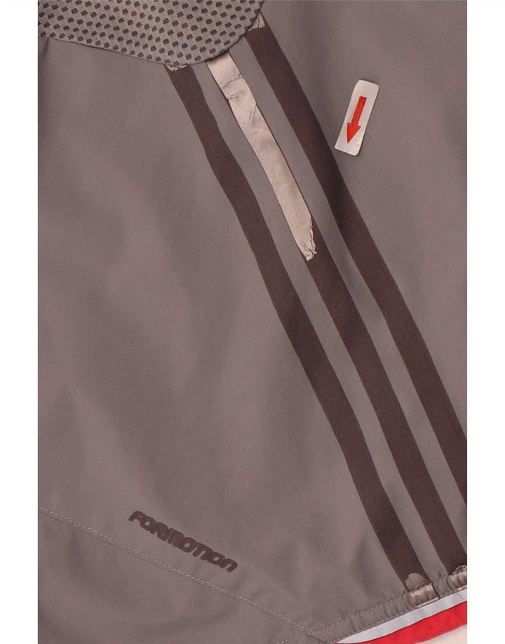 Adidas Veste de survêtement pour femme UK 16 Large Gris Colorblock Polyester