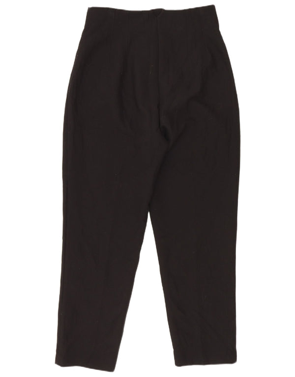 Zara Pantalon de costume fuselé taille haute pour femme Medium W28 L26 Noir Polyester
