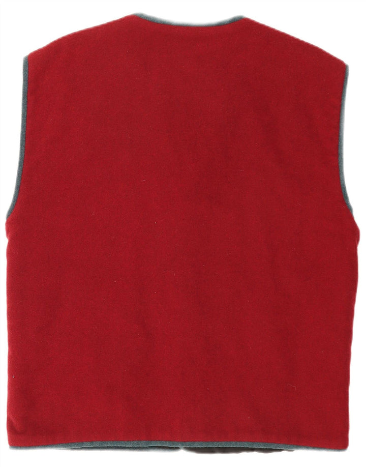 Gilet Homme Vintage Moyen Bordeaux Polyester