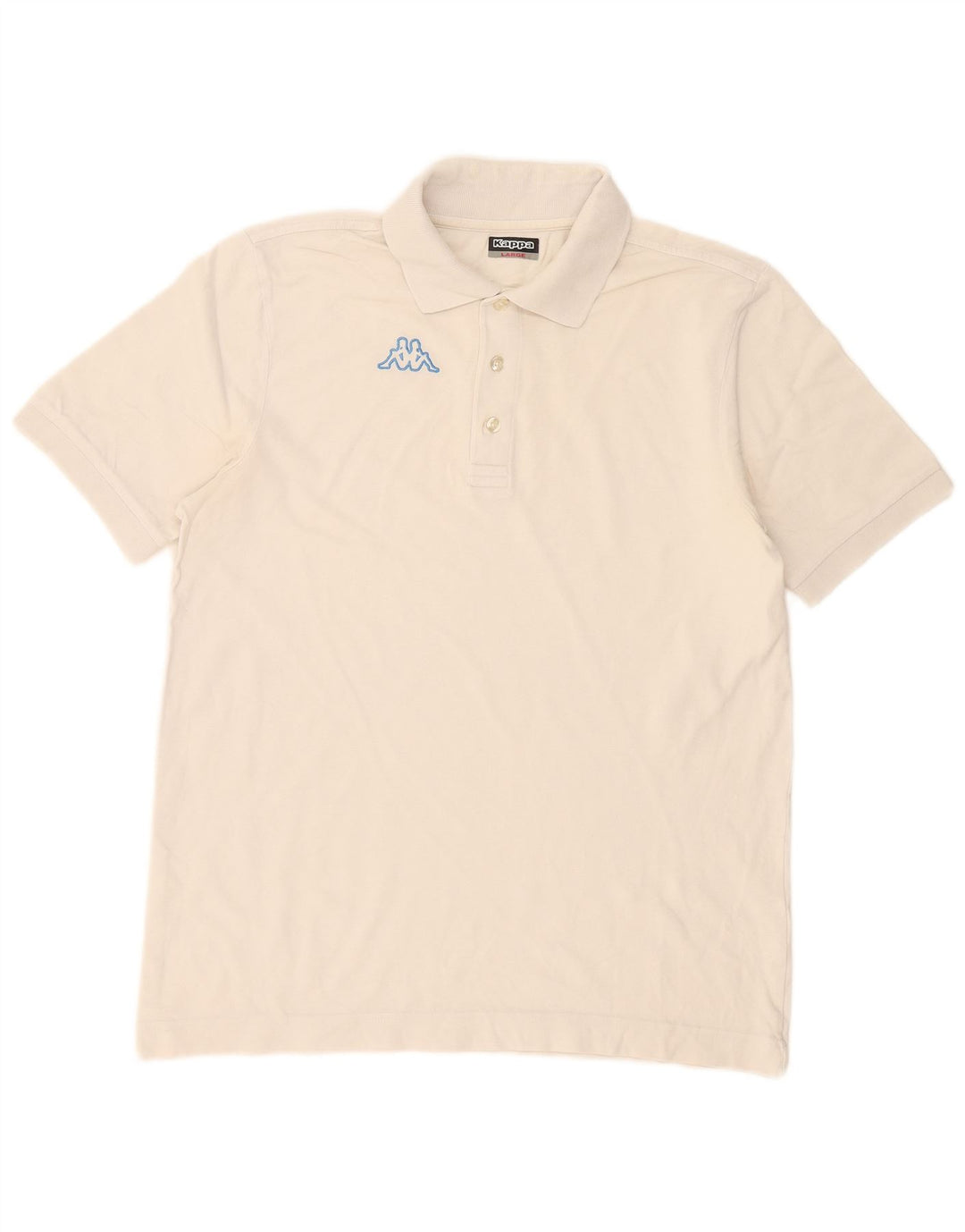 Kappa Polo Graphique Homme Grand Blanc Coton