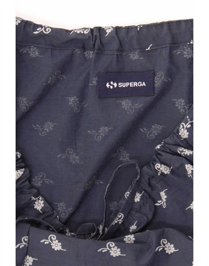 Superga Robe à épaules dénudées pour femme UK 8 Small Bleu marine