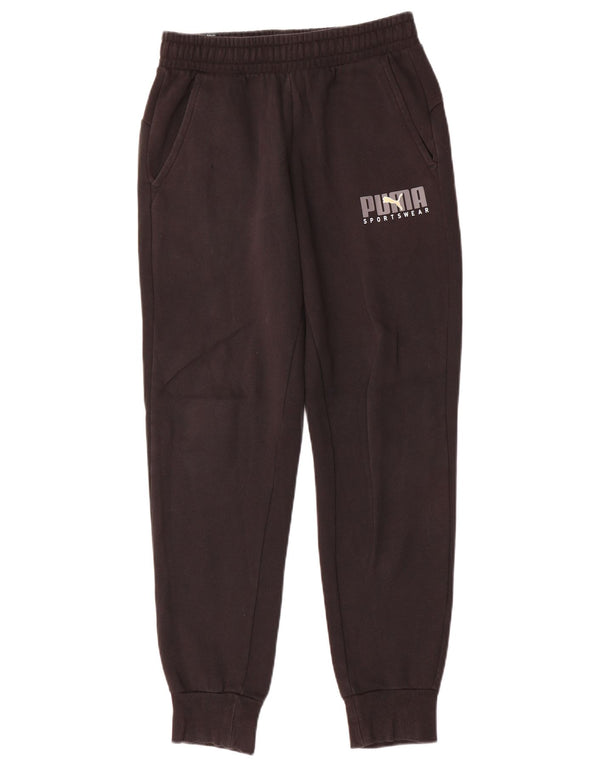 Puma Pantalon de survêtement graphique pour homme, taille S, en coton noir