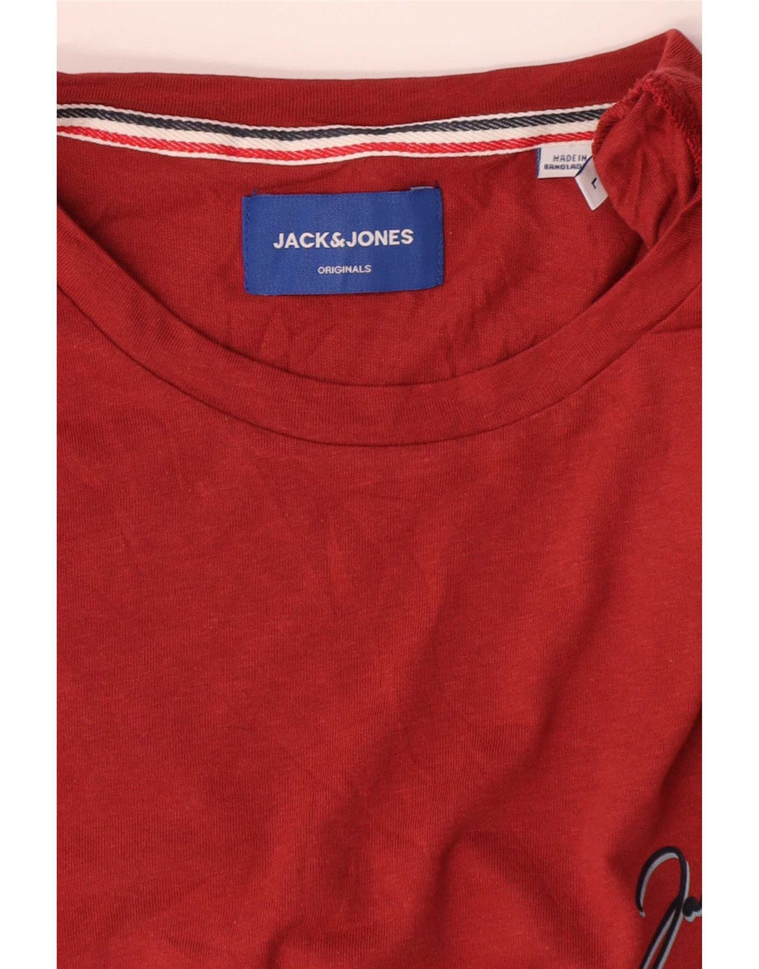 Jack & Jones T-Shirt Homme Rouge Moyen Coton