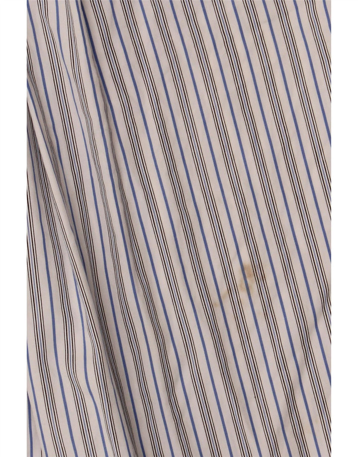 Ralph Lauren Chemise Homme Taille 14 Petit Coton Rayé Blanc