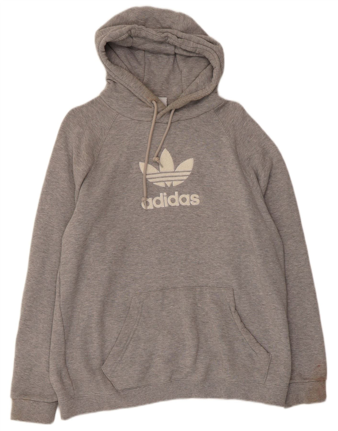 Adidas Pull à capuche graphique pour homme en coton gris moyen