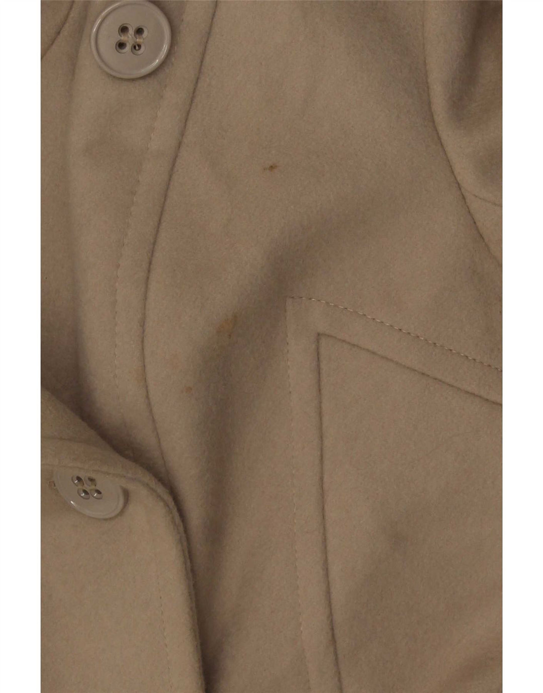 Reiss Manteau croisé pour femme UK 6 XS Laine vierge beige