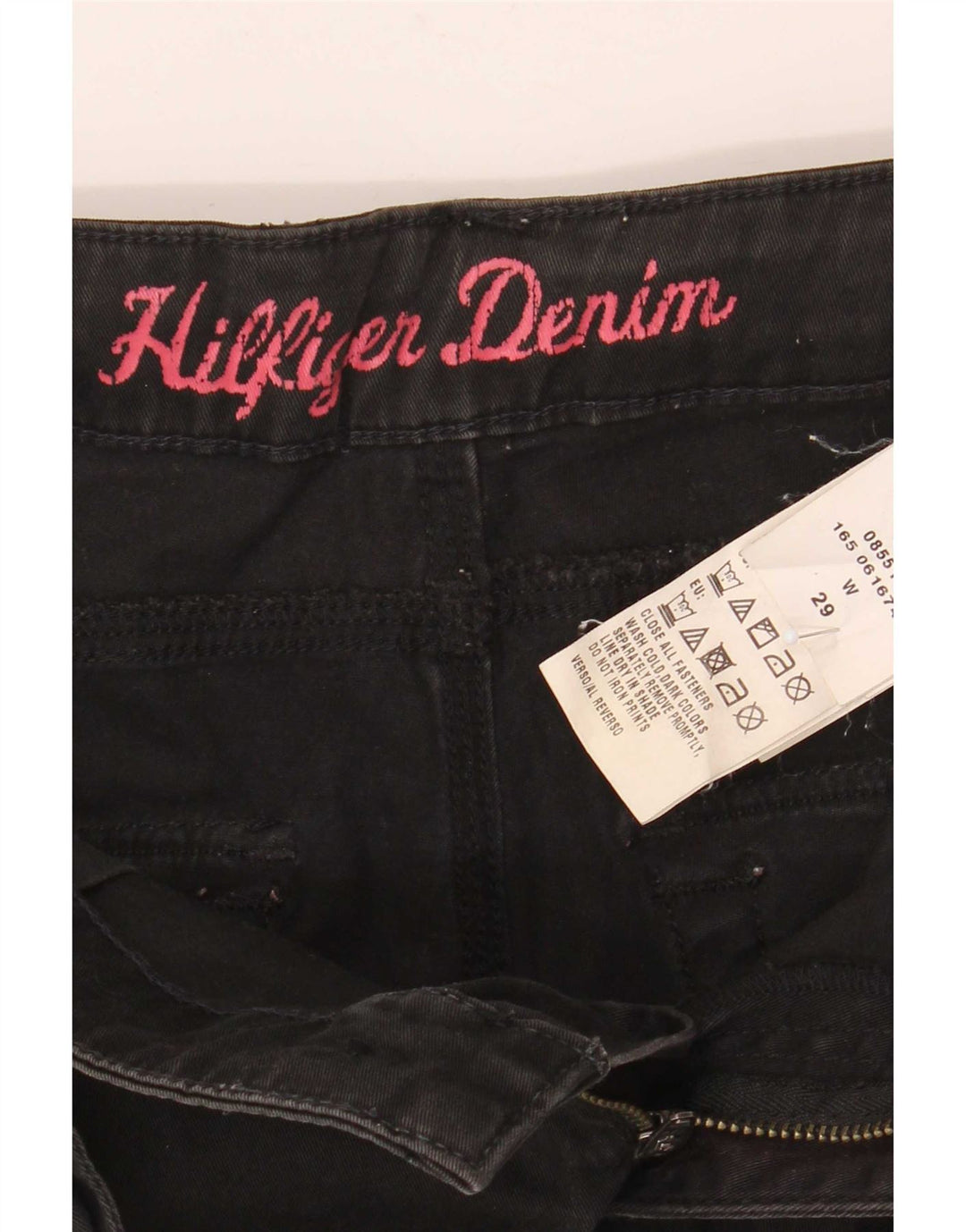 Tommy Hilfiger Short Chino Pegged Femme W29 Coton Noir Moyen