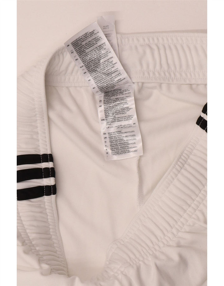 Adidas Short de Sport Manchester United Homme Blanc Moyen Polyester