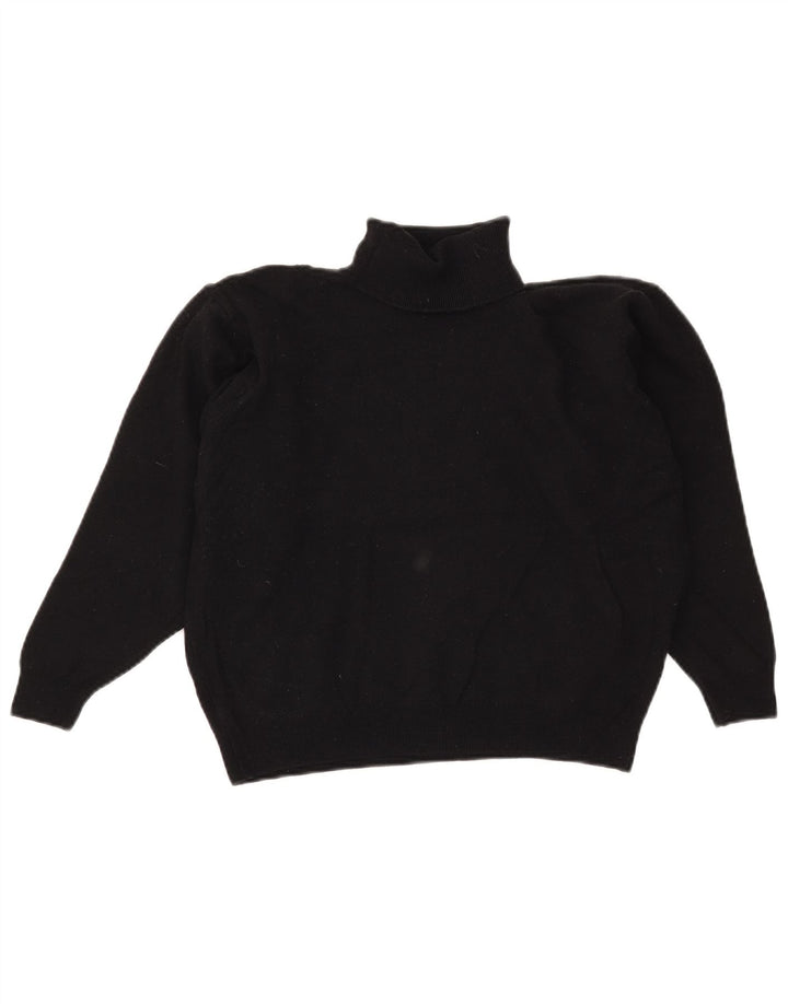 Marks & Spencer Pull court à col roulé pour femme UK 14 Grande laine noire