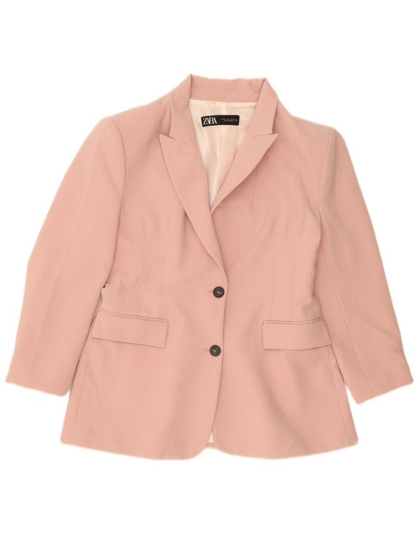 Zara Veste Blazer 2 Boutons Femme UK 18 XL Rose