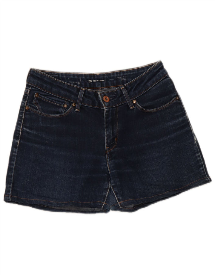 Levi's Short en Jean Bold Curve W28 Femme Bleu Marine Moyen Coton