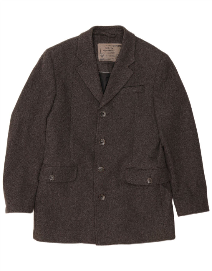 EDC Veste Blazer 4 Boutons Homme UK 38 Laine Gris Moyen