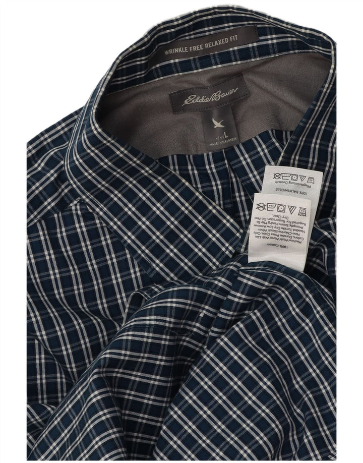 Eddie Bauer Chemise coupe décontractée pour homme en coton bleu marine