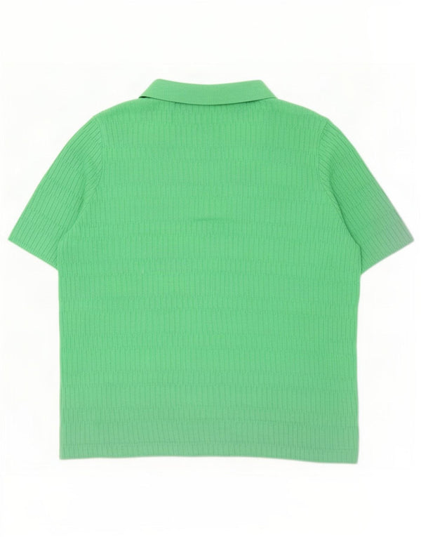 Marks & Spencer Polo Femme UK 16 Large Vert Viscose