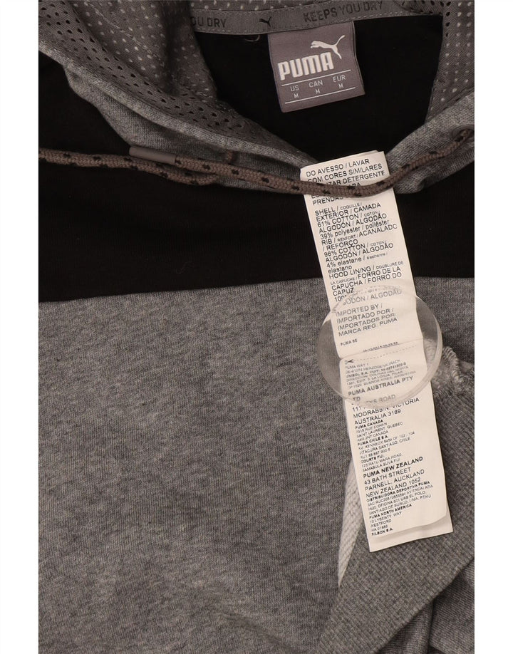 PUMA Sweat à Capuche Graphique Homme Gris Moyen Coton Colorblock