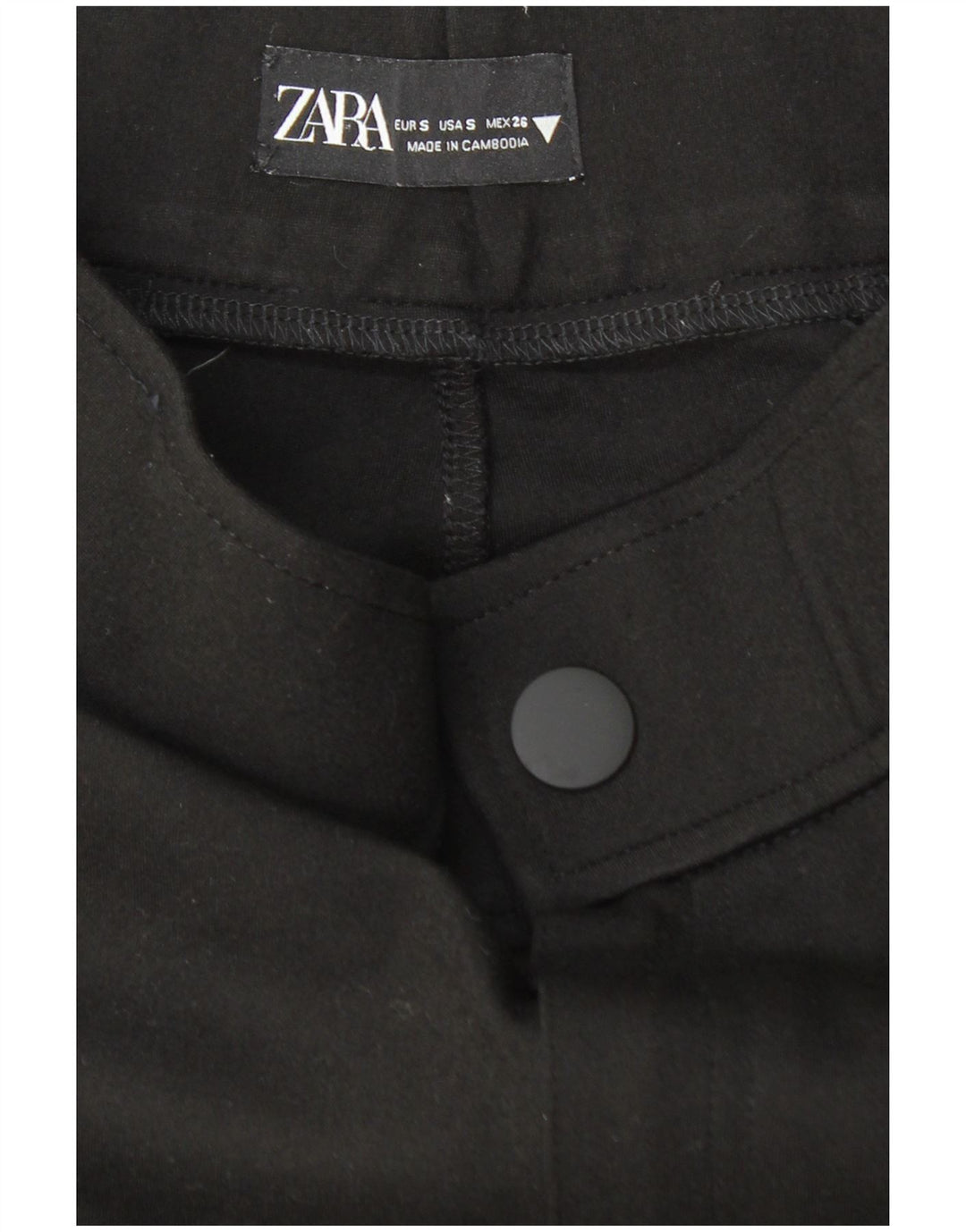 ZARA Pantalon court skinny pour femme Petit W26 L25 Noir