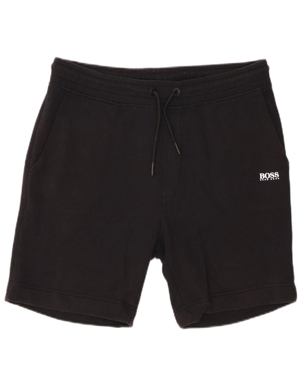 Hugo Boss Short de sport pour homme en coton noir Large