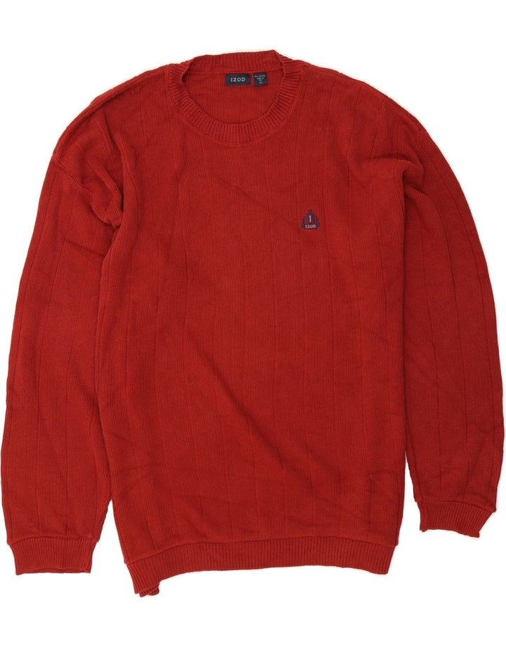 IZOD Mens Crew Neck Jumper Sweater 2XL Red Cotton Vintage Izod and Second-Hand Izod from Messina Hembry 