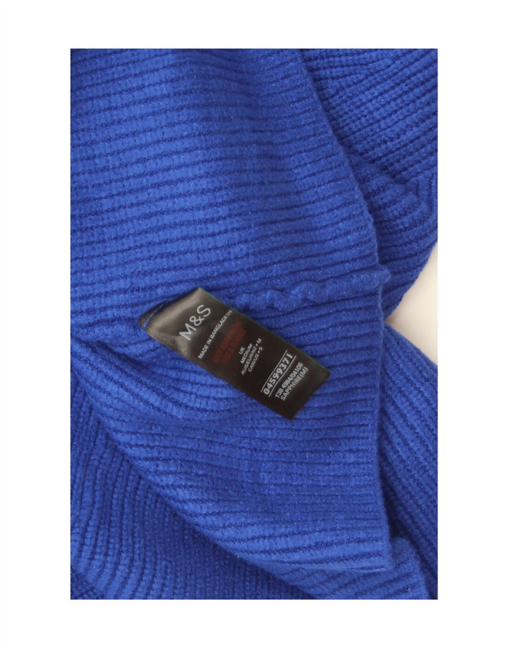 Marks & Spencer Pull col roulé pour femme UK 14 Bleu moyen Viscose