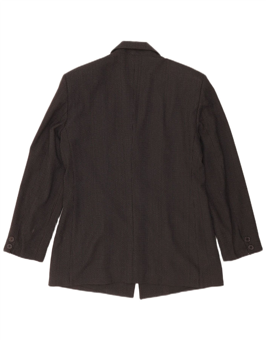 Benetton Veste Blazer 3 Boutons Femme IT 46 Grandes Rayures Noires