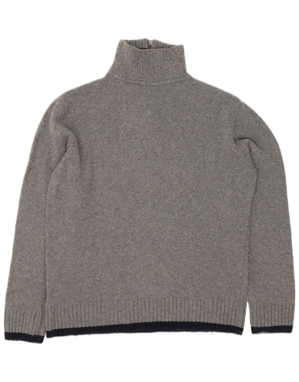 Woolrich Pull graphique à col zippé pour homme XL Gris Laine