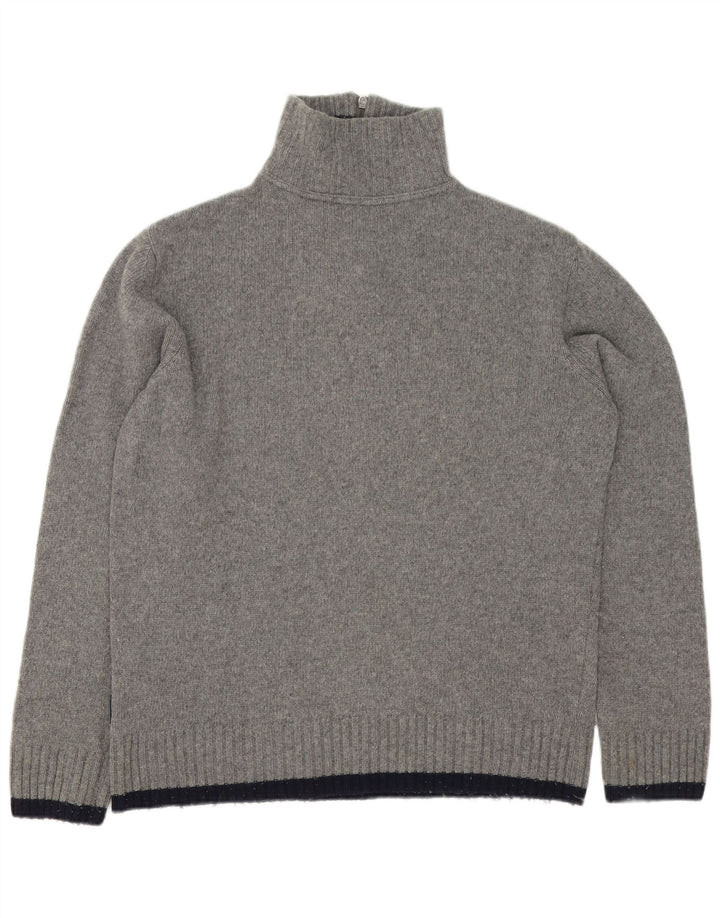 Woolrich Pull graphique à col zippé pour homme XL Gris Laine