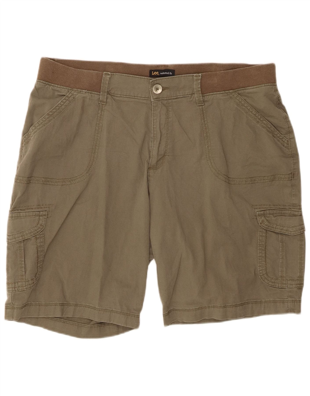 LEE Short cargo coupe décontractée pour femme US 18 2XL W40 Coton kaki