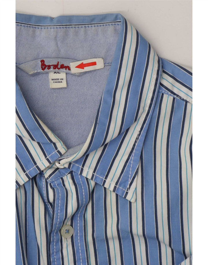 Chemise Boden Homme XL Bleu Rayé Coton
