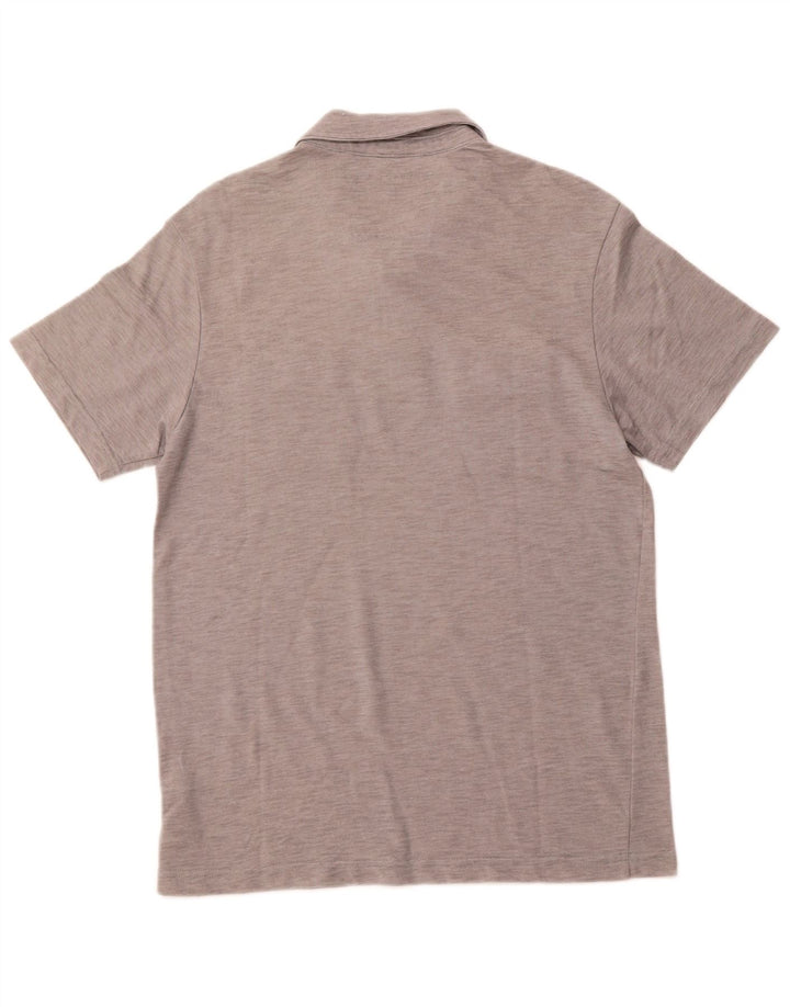 GUESS Polo militaire pour homme en coton à fines rayures gris