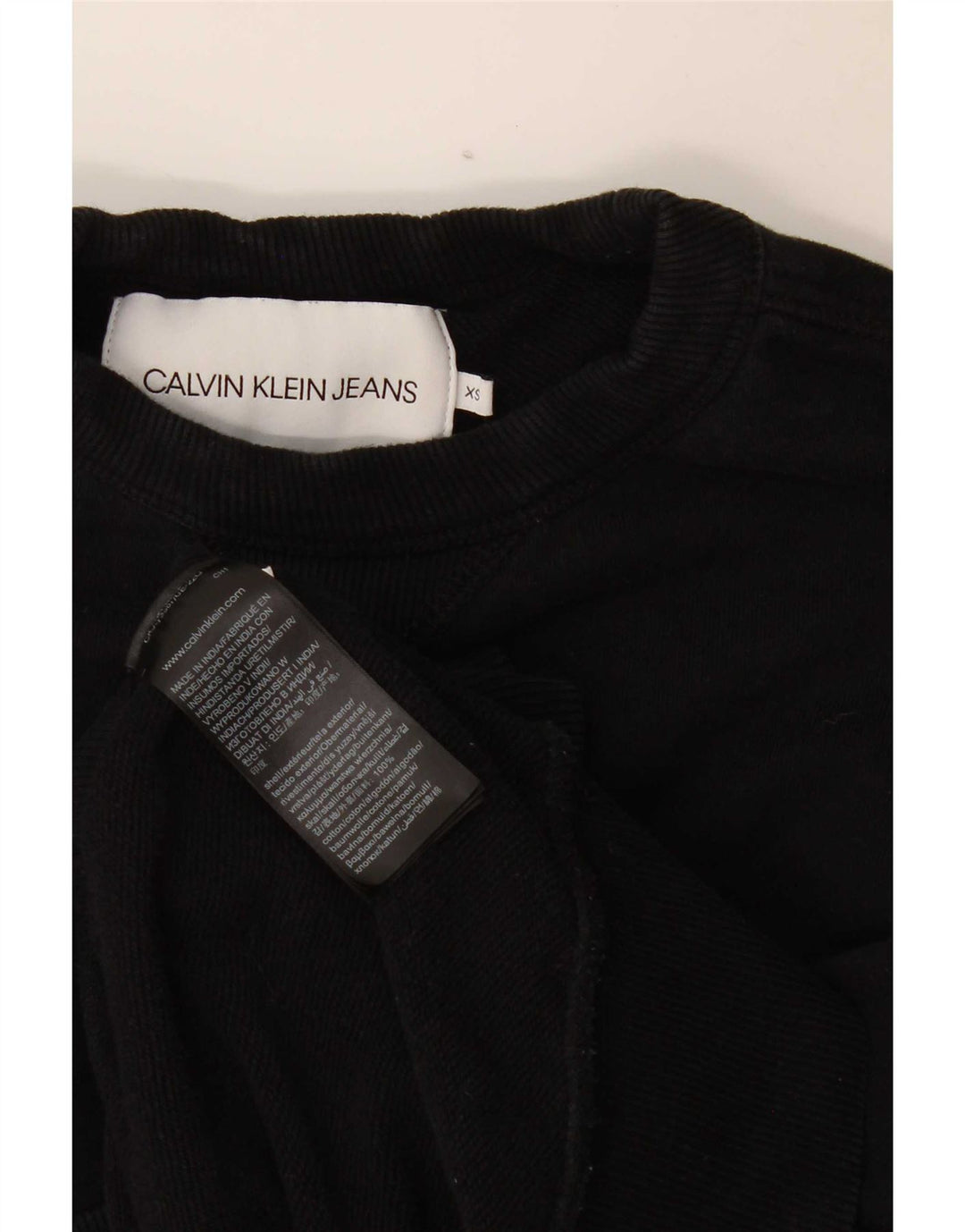 Calvin Klein Sweatshirt Jumper XS Noir Coton Homme