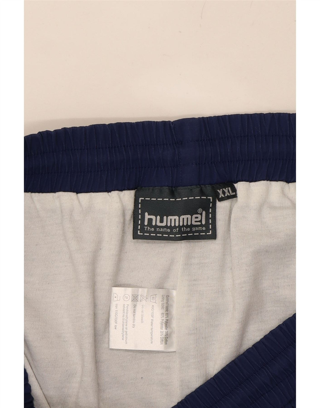 HUMMEL Mens Tracksuit Trousers Joggers 2XL  Navy Blue Polyester Vintage Hummel and Second-Hand Hummel from Messina Hembry 