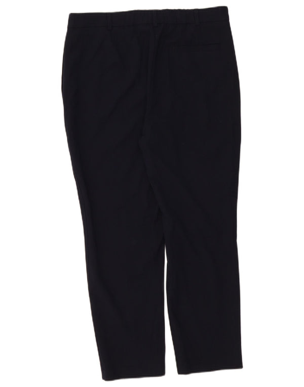 Marks & Spencer Pantalon de costume fuselé pour femme UK 14 Large W34 L26 Bleu marine