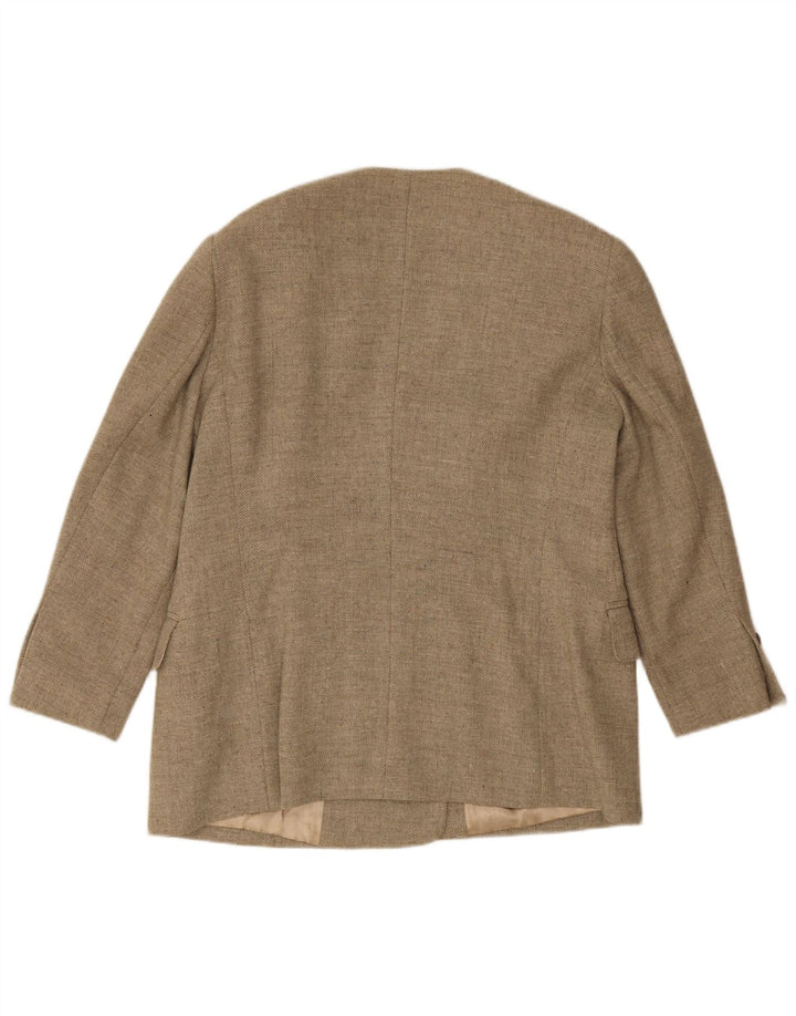 Escada Veste Blazer Double Boutonnage Femme EU 44 XL Gris Laine