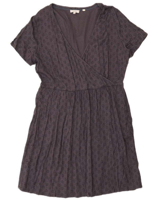 Fat Face Robe trapèze pour femme UK 42 Violet moyen en viscose géométrique