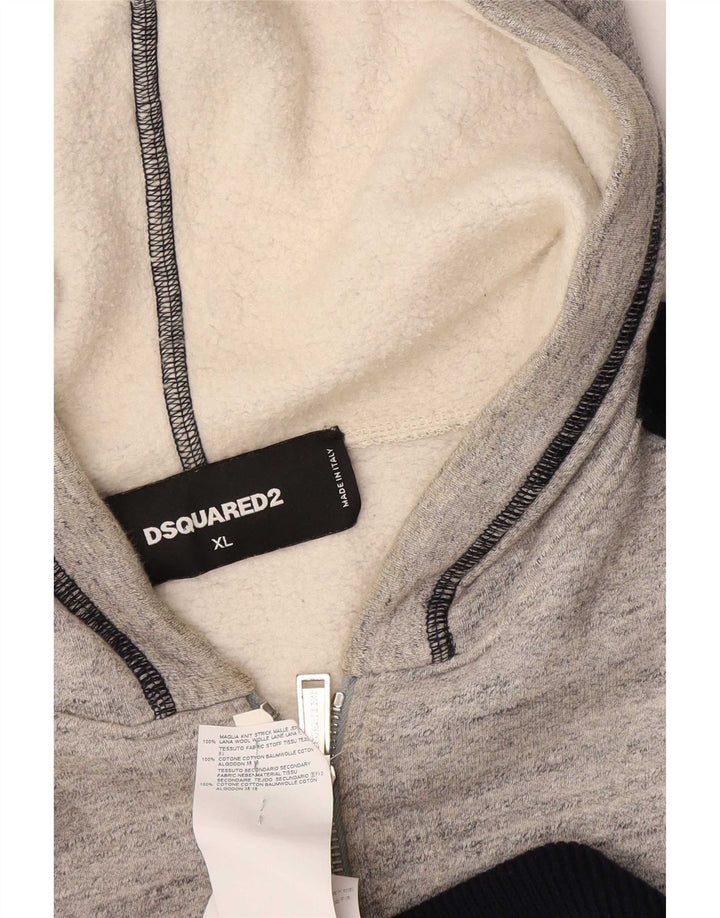 Dsquared2 Femme UK 18 XL Coton Colorblock Gris