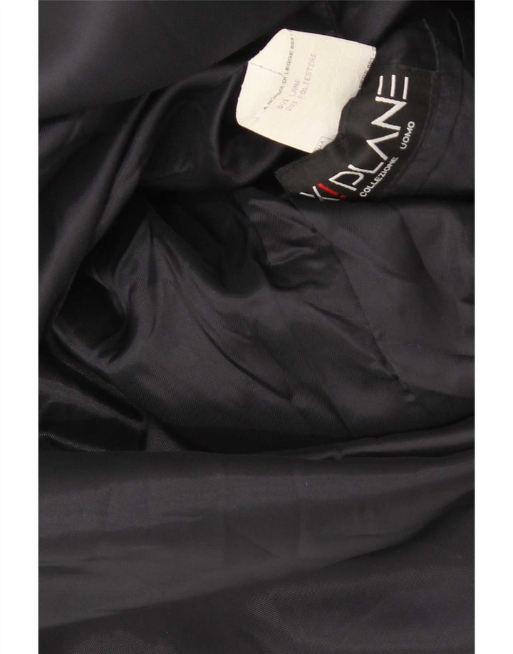 vintage Homme Pardessus IT 52 XL Laine Noire