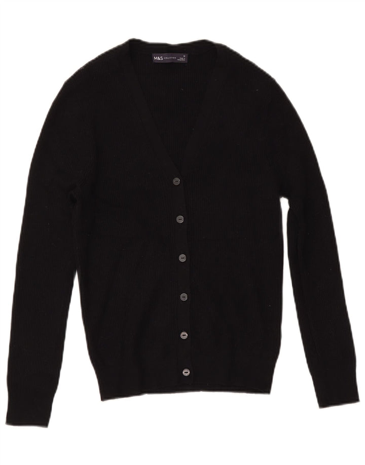 Marks & Spencer Pull Cardigan Femme UK 12 Medium Noir Viscose