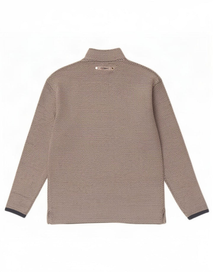 Weird Fish Sweat-Shirt Col Zippé Homme Gris Moyen Coton