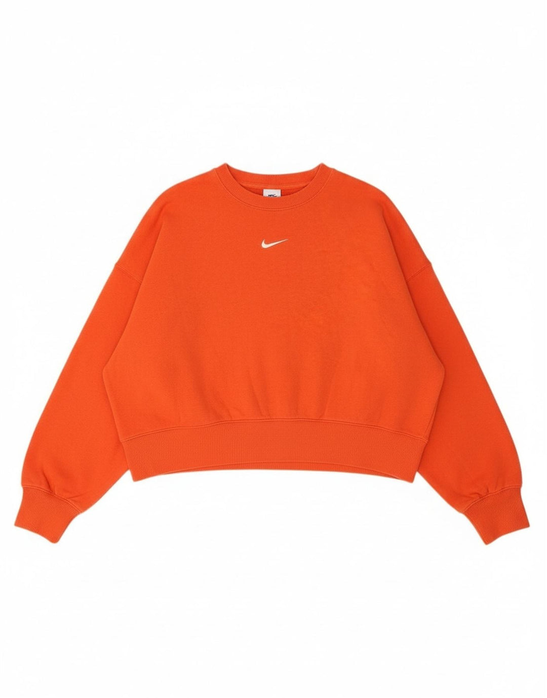 Nike Sweat-shirt court surdimensionné pour femme UK 14 Rouge moyen en coton